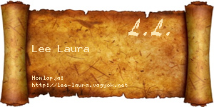 Lee Laura névjegykártya
